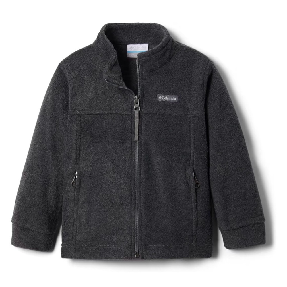 Kids Columbia Charcoal Gray Full-Zip Fleece Jacket
